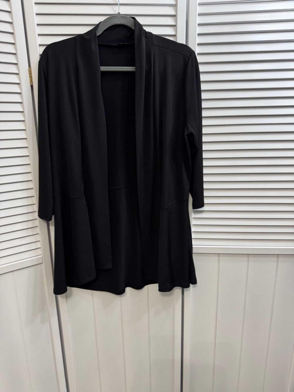 Black Women's Open-Front Cardigan Sweater